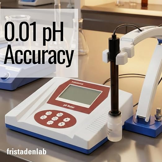 Fristaden Lab Benchtop pH Meter | USA Company | (Upgraded Glass Lab Electrode - 6501)