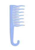 XO Curls Shower detangling hair comb, Wide tooth comb, Comb with hook for easy hanging in shower, Gentle on Scalp, Hair comb for with curly & wavy hair (Blue)