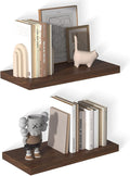 12 Inch Deep Floating Shelves for Wall 2 Pack Floating Shelves Large Storage Space Wall Mount Shelf for Living Room Kitchen Bathroom 24" W x 12" D x 1.2" H Walnut