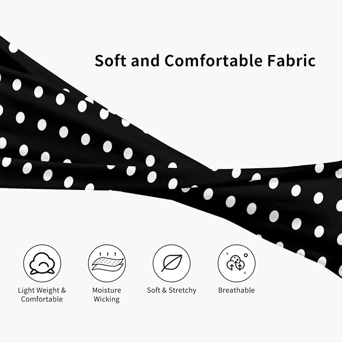 Sports Sweatband for Men and Women, Sweat-Absorbing Headbands for Moisture Wicking, Suitable for Fitness Running Cycling Hiking Yoga Football Exercise