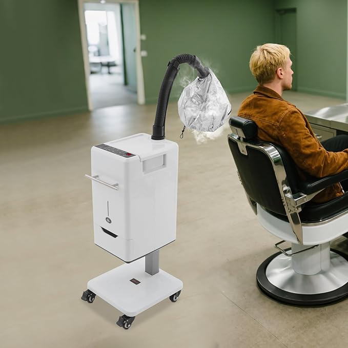 Vertical Nano Hair Steamer,Multifunctional Hair Dyeing Machine with Removable Water Tank Strong Power and Multiple Modes LCD Display Nano Hair Steamer Machine for Home in Hairdressing Salons Etc