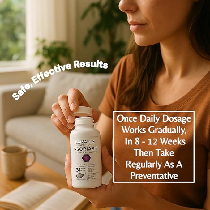 Loma Lux Psoriasis Relief Natural w/Minerals - Multi-Symptom Relief - Clinically Proven Treatment Dermatologist Developed for Psoriasis Vulgaris, Seborrheic Dermatitis, Scalp, Inverse Types - 8 Fl Oz