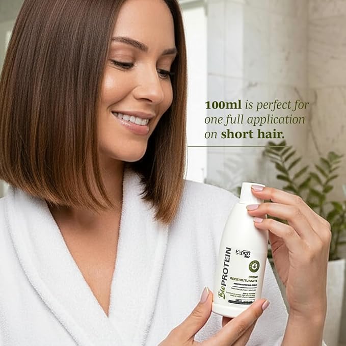 Expert Hair Bio Protein Organic Brazilian Keratin Treatment - Formaldehyde-Free Hair Straightening, Keratina Brasileña, 2x100ml/6.76oz