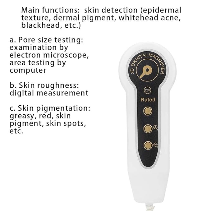 Skin Hair Scalp Detector, Skin Diagnosis Hair Analyzer 50X 200X Skin Hair Scalp Hair Follicle Detector Analyzers Microscope Skin Care Tool for Home Beauty Salon Spa