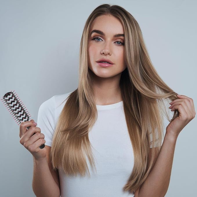 Cricket Static Free Fast Flo Vent Hair Brush - Quick Blow Drying, Easy Styling, and Tangle-Free Detangling for All Hair Types, Long, Short, Thick, Thin, Curly, Straight, and Wavy