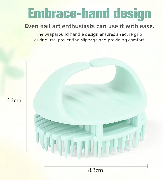 Scalp Massager Shampoo Brush,Scalp Dandruff Removal with Soft Silicone Bristles,Wet & Dry Scalp Care Head Scrubber Hair Washing,Hair Brush for Scalp Exfoliator,Comfortable for All Hair Types,Purple
