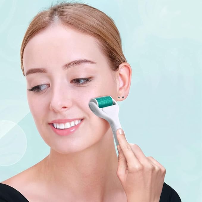 Derma Roller for Face, Body, Scalp, Beard - Angel Kiss 4 in 1 Titanium Microneedling Roller Set