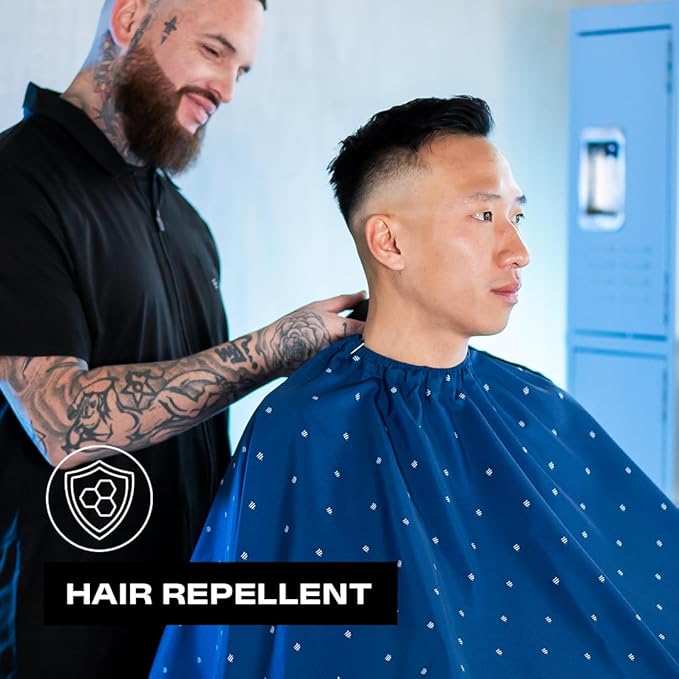 Barber Strong The Barber Cape Haircut Cover for Men, Hair Repelling and Static-Reducing Material, Water Resistant Fabric