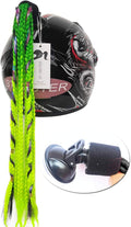 Helmet Pigtails Gradient Ramp Helmet Braids Ponytail Helmet Hair with Suction Cup for Motor Bike 1PCS 24inch (Helmet not Included)