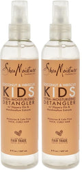SheaMoisture Detangler Conditioner, 8 oz, Pack of 2 | Kids | Curly Hair | Coconut and Hibiscus | Extra Moisturizing
