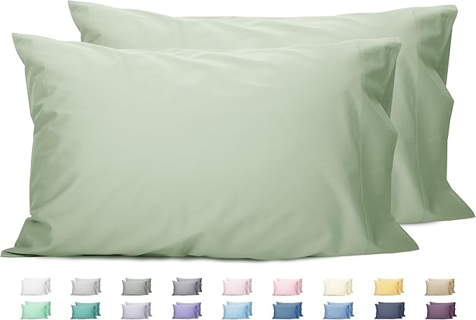 Sunflower King Pillowcases Set of 2, 100% Cotton King Size Pillow Cases 2, 20×40 inches Swamp, Soft and Breathable