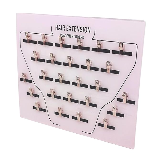 Extension Holder - Wig Sectioning Display Plates, Secure Clip Design, Clip-In Wig Grafting Plate, Time Saving Acrylic Hair Separator Board | Professional Grafting Plate for Hairpieces Home Salon Appl
