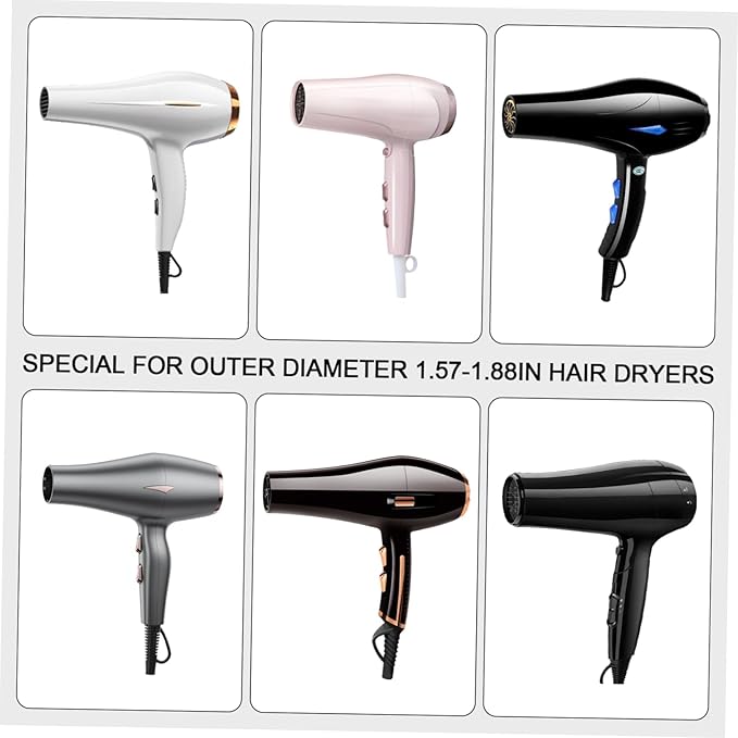 Cabilock Hair Dryer Diffuser Nozzle Attachment Universal Blow Dryer Concentrator Plastic Styling Tool for Salon and Home Hair Drying 2.95X2.95 Inches Black