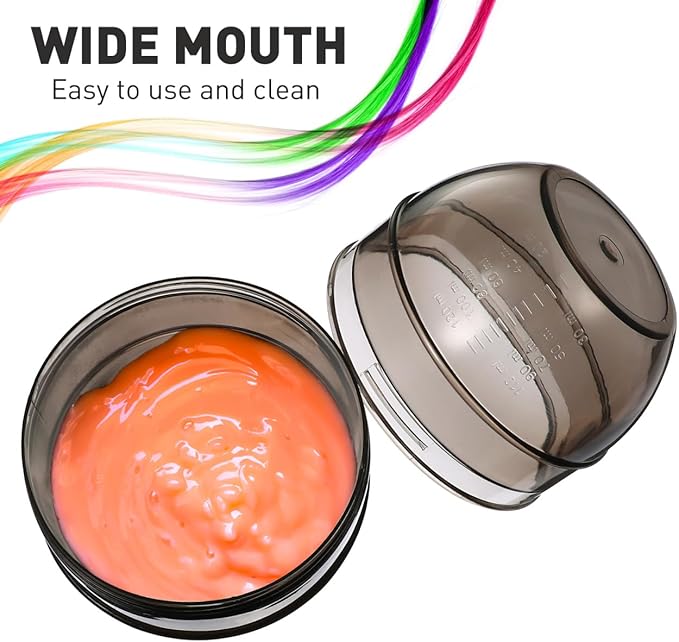 DOITOOL Hair Color Mixing Bowl, Hair Dye Bowl Shaker Measuring Cup with Measuring Scale for Salon Tint Coloring Salon Barber Home Use