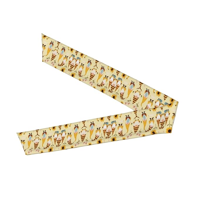 Men's Women Lovely Sports Sweatband Hair Decor for Sports Athletic Spa, Elastic Multipurpose Honey Bees Cute Gnome Sunflower Floral Head Ribbon Headwear