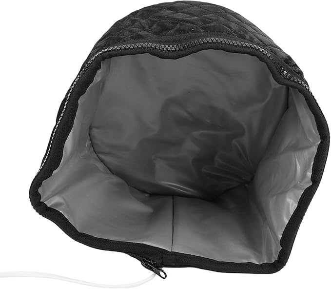 Yunir Heat Cap for Deep Conditioning,10 Level Heats Up Quickly 3 Time Settings Hair Steamer for Hair Home Use Thermal Steam Cap for Black Hair Portable Heating Caps (Black) (US Plug 110V)