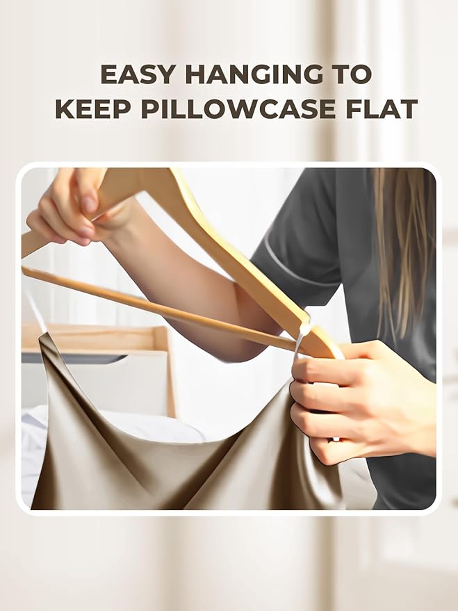 Mulberry Silk Pillowcase for Hair and Skin, SGMSILK 22 Momme Natural Silk Pillow Cases with Zipper, 6A Soft and Smooth Single Sided Pure Silk Pillow Cover (Dark Brown, King 20"x36")