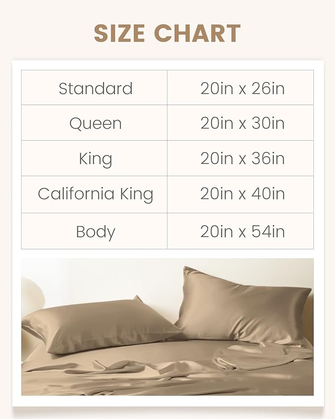 THXSILK 100% Mulberry Silk Pillowcase for Hair and Skin Health, Soft Breathable and Smooth Pillowcase with Hidden Zipper, Both Sides Premium Grade 6A+ Silk, 1pc (Standard 20"x26", Taupe)