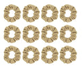 12pcs Cotton Hair Scrunchies Single Jersey Solid Color Ponytail Holders Elastic Hair Ties for Women Accessories (Camel)