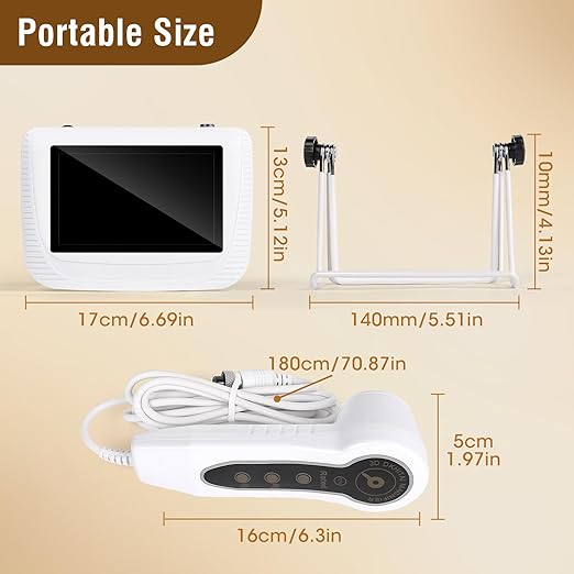 Scalp Camera, 5" HD Rechargeable Scalp and Skin Analysis Machine, Skin Microscope for Professional Facial & Hair Follicle Health Diagnosis - For Home, Salon, Spa