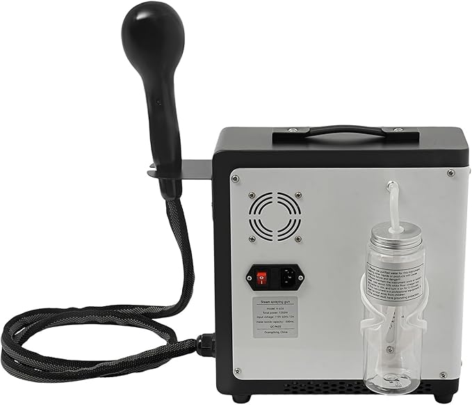 Nano Hair Steamer, Negative Ions Blue Light Hair Steamer Machine, 1250W Standing Hair Color Processor SPA Steamer | 16.91oz Kettle | Adjustable Time | 27.56-98.43in Spray Distance | Black
