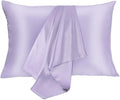 Silk Pillowcase for Hair and Skin 2 Pack 100% Mulberry Silk Bed Pillowcase Hypoallergenic Soft Breathable Both Sides Silk Pillow Case with Hidden Zipper, Pillow Cases (Standard, Light Purple)