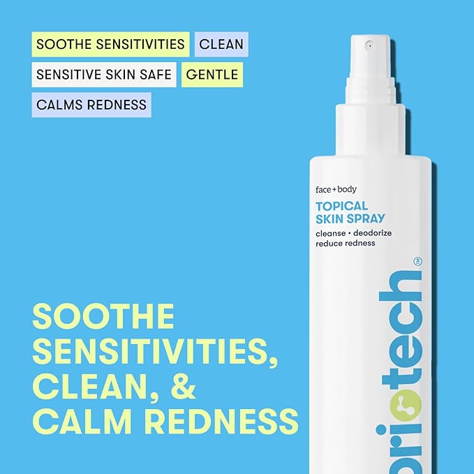 BRIOTECH Topical Skin Spray, Hypochlorous Acid Spray for Sensitive Skin, HOCl Facial Mist, Full Body Support Against Irritation, Calm Redness, Soothe Foot & Scalp, 4 oz (2 Pack)