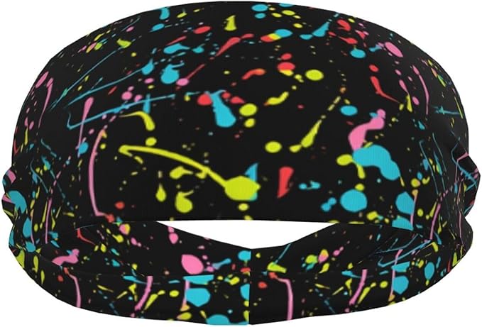 Sports Sweatband for Men and Women, Sweat-Absorbing Headbands for Moisture Wicking, Suitable for Fitness Running Cycling Hiking Yoga Football Exercise
