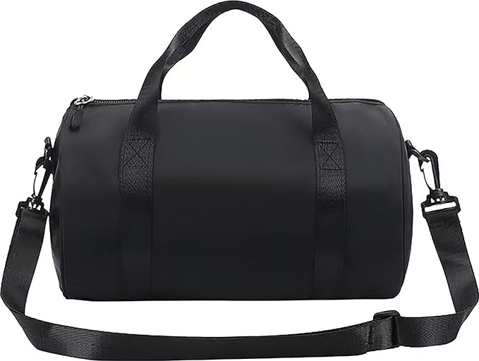 Small Gym Bag for Women, Cute Workout Duffel with Adjustable Strap - Lightweight Yoga Tote & Crossbody Sports Bag for Fitness, Travel (black)