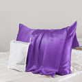 PROMEED Upgraded Grade 6A+ Purple Silk Pillowcase with Zipper, 23 Momme Natural Mulberry Silk Pillow Cases for Hair and Skin - Easy Care with Laundry Bag (King 20"x36", Purple)