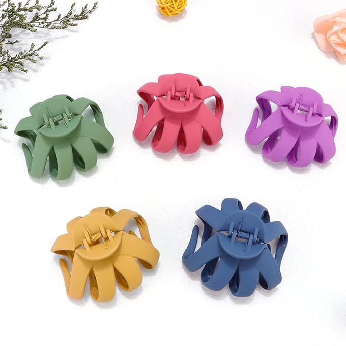 Extra Large Claw Clips for Thick Hair - 5Pcs Jumbo Octopus Hair Clips, 3.15" Big Hair Claws for Women and Girls, Assorted Colors