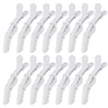 Ondder 14 Pack Alligator Hair Clips for Styling Sectioning, White Salon Pro Hair Clips for Barber Clips for Hair Coloring, Cutting, Sectioning