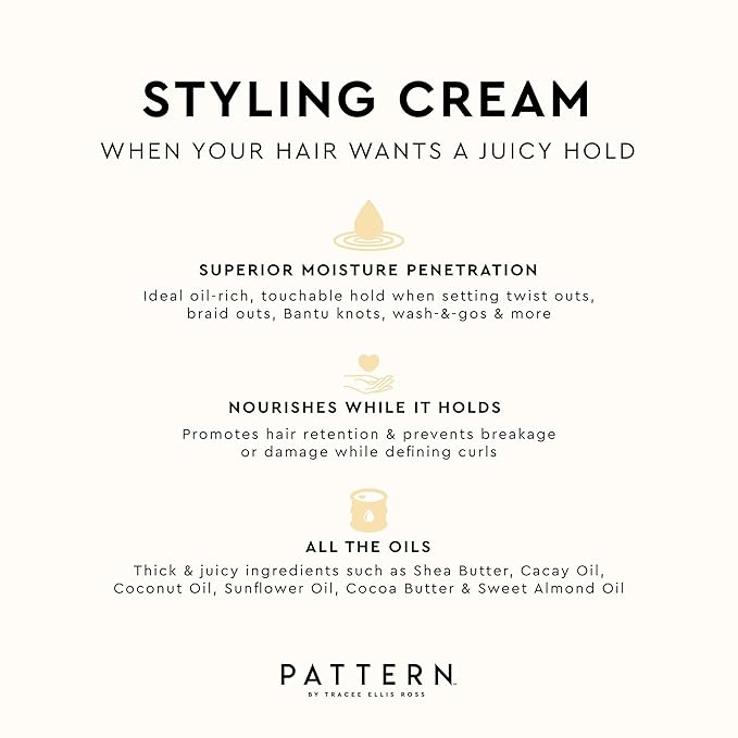 PATTERN Beauty by Tracee Ellis Ross Mini Styling Cream 3 fl oz - Definition and Hydration for Curly & Coily Hair