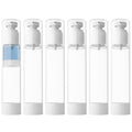 longway 4 Oz 120ml Clear Airless Cosmetic Cream Pump Bottle Travel Size Dispenser Refillable Containers/Foundation Travel Pump Bottle for Shampoo (Pack of 6)