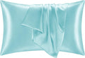 BEDELITE Satin Pillowcase for Hair and Skin, Super Soft and Cooling Similar to Silk Pillow Cases 2 Pack with Envelope Closure, Gift for Women Men(20"x36" King Size, Blue)