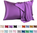 Mulberry Silk Pillowcase for Hair and Skin,Queen Size Cooling Silk Pillow Case with Hidden Zipper,Allergen Proof Dual Sides Soft Breathable Smooth Silk Pillow Cover for Women(Queen,Purple)