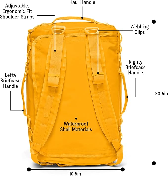 Baboon to the Moon Small 40L Go-Bag – Small Gym Bag, Travel Duffel Bags for Women and Men, Duffle bag for Travel, Backpack Duffle, Overnight Bags