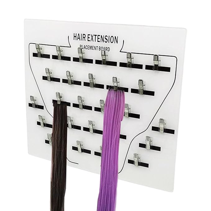 Extension Holder - Wig Sectioning Display Plates, Secure Clip Design, Clip-In Wig Grafting Plate, Time Saving Acrylic Hair Separator Board | Professional Grafting Plate for Hairpieces Home Salon Appl