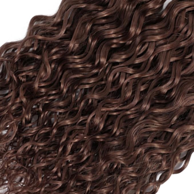 28 30 32 Inch Brown Human Hair Bundles Color 4 Kinky Curly Bundles Unprocessed Peruvian Virgin Remy Hair Extensions Double Weft Brown Curly Bundles