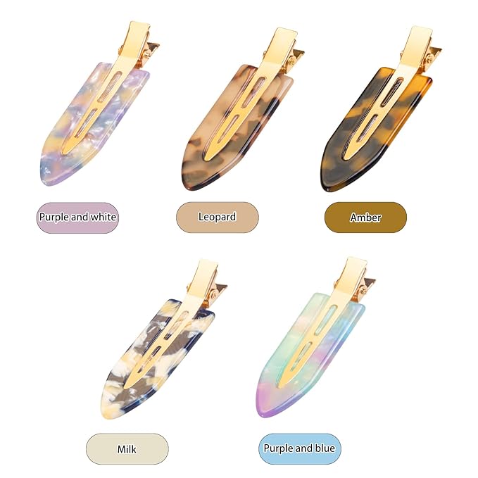 10 Pcs No Bend Hair Clips for Women Styling Sectioning, Gingbiss 2.7" No Crease Bangs Hair Clips, Curl Pin Clips with Storage Box for Hairstyle Bangs Waves Makeup Application, 10 Colors