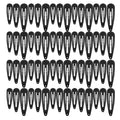 ECADY Hair Clips Multi-Size 60pcs Durable & Non-Slip Black Metal Snap Barrettes (Glossy Black)