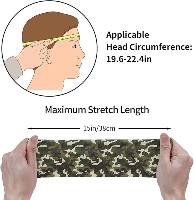 Sports Sweatband for Men and Women, Sweat-Absorbing Headbands for Moisture Wicking, Suitable for Fitness Running Cycling Hiking Yoga Football Exercise