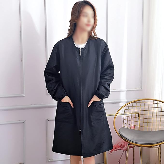 Polyester Fabric Salon Smock Professional Stylist Jacket Waterproof Haircut Cape Barber Apron