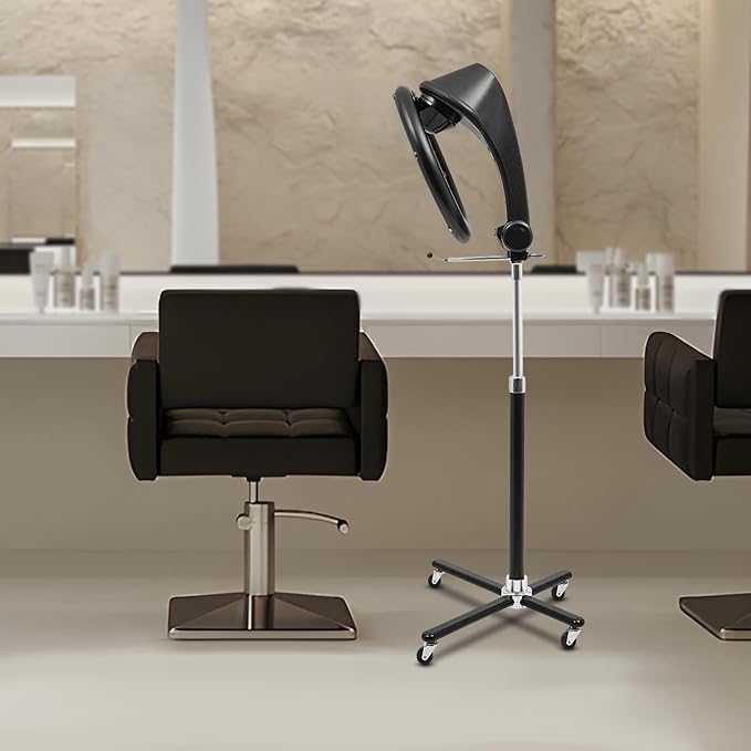 Hair Steamer Professional Salon Steamer,Stand Hair Dryer,Orbiting Rotating Hair Processor with Wheels,3 in 1 Orbiting Hair Dryer,HairDryer Accelerator, Perm Styling