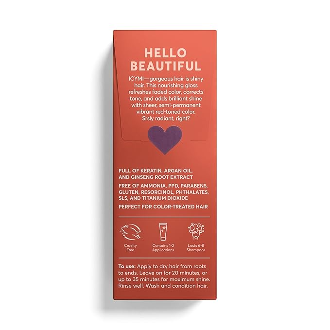 Madison Reed Color Reviving Gloss, Barolo - Red, Semi-Permanent Hair Dye, Enhances Hair Color & Corrects Tone, Adds Brilliant Shine, Keratin & Argan Oil, 4 Fl Oz (118 mL)