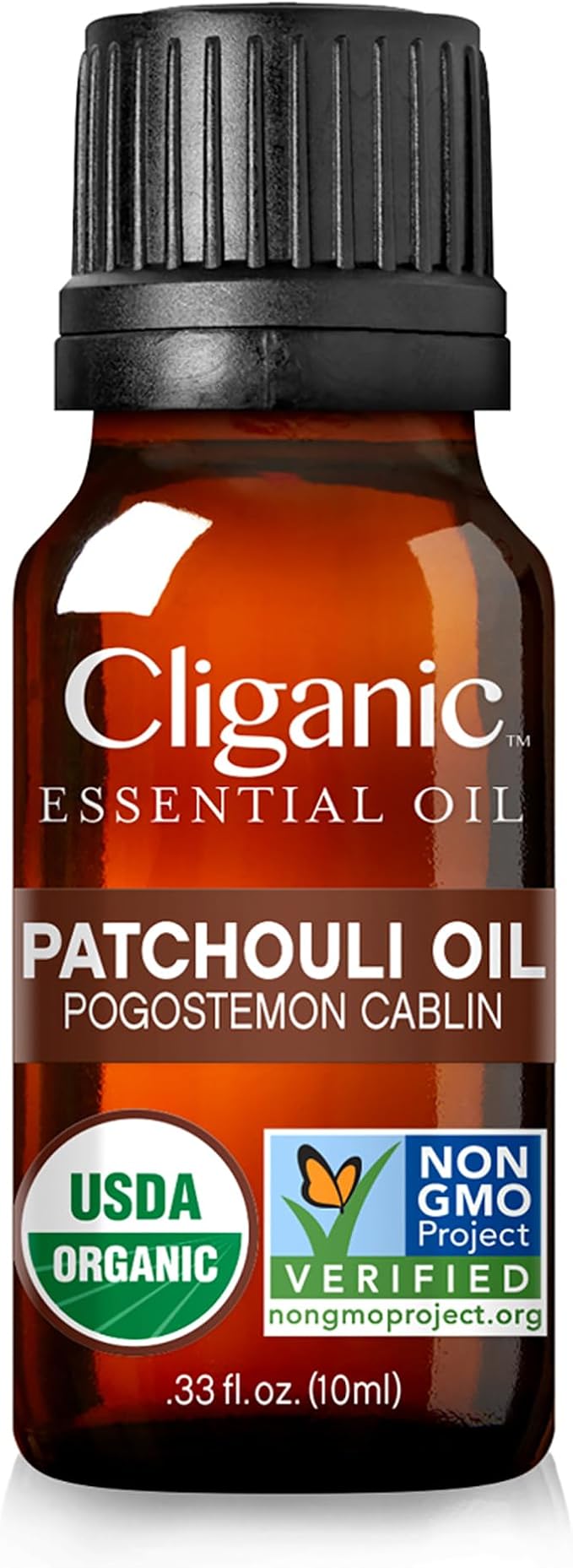 Cliganic Organic Patchouli Essential Oil - 100% Pure Natural Undiluted, for Aromatherapy Diffuser | Non-GMO Verified (Packaging May Vary)