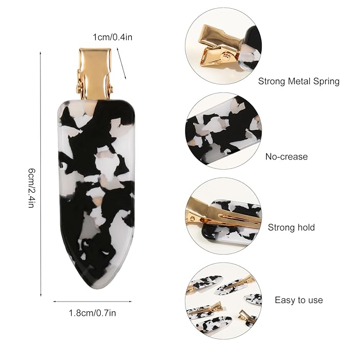 Creaseless Hair Clips for Women - No Crease, No Bend, Makeup Hair Clips for Bangs, No Dent Hair Pin for Getting Ready Face Wash Ideal Gifts for Women