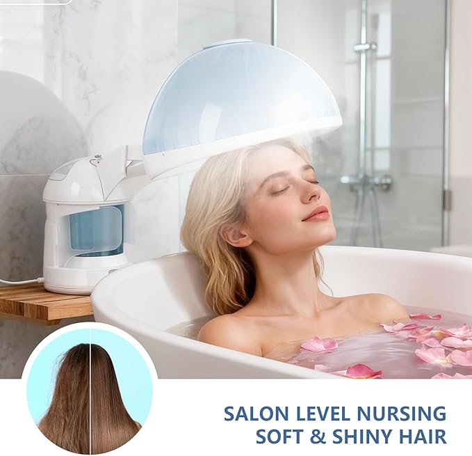 3 in 1 Facial Steamer, Hair Steamer, Air Humidifier Hot Mist Moisturizing Hydration System, Portable Facial Atomizer Spa for Personal Care Use at Home Salon