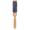 SUNBIRD Small Round Brush for Blow Drying - Wood Handle Professional Blowout Brush with Aluminium Ceramic Ionic Thermal Barrel for Smooth Hair, Volume & Heat Curly Styling (Outer Diameter1.7Inch)