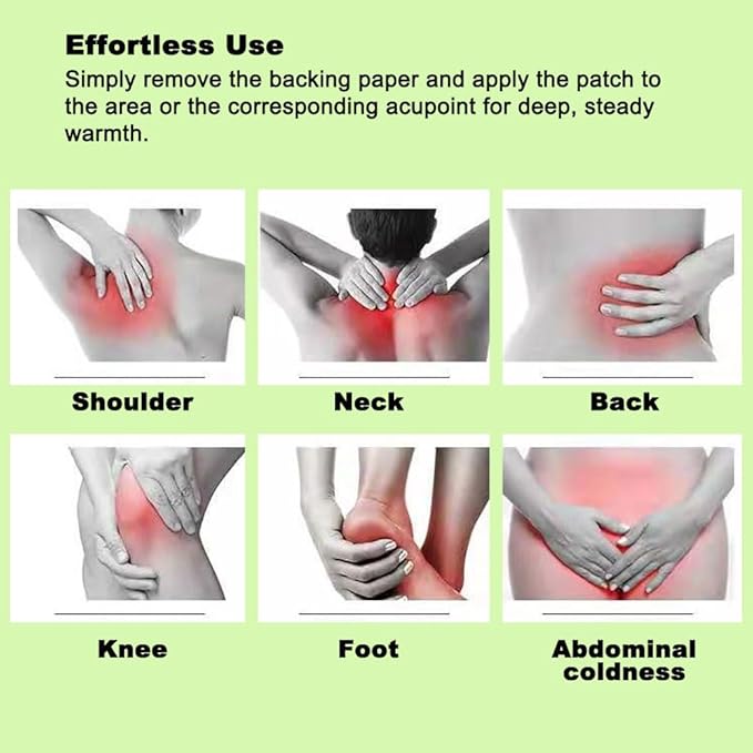 25 Patches Moxibustion Herbal Warming Patch – Mugwort Self-Heating Pads, Comfort for Back, Neck, Shoulder, Knee & Joints, Traditional Chinese Inspired (12 * 8cm)